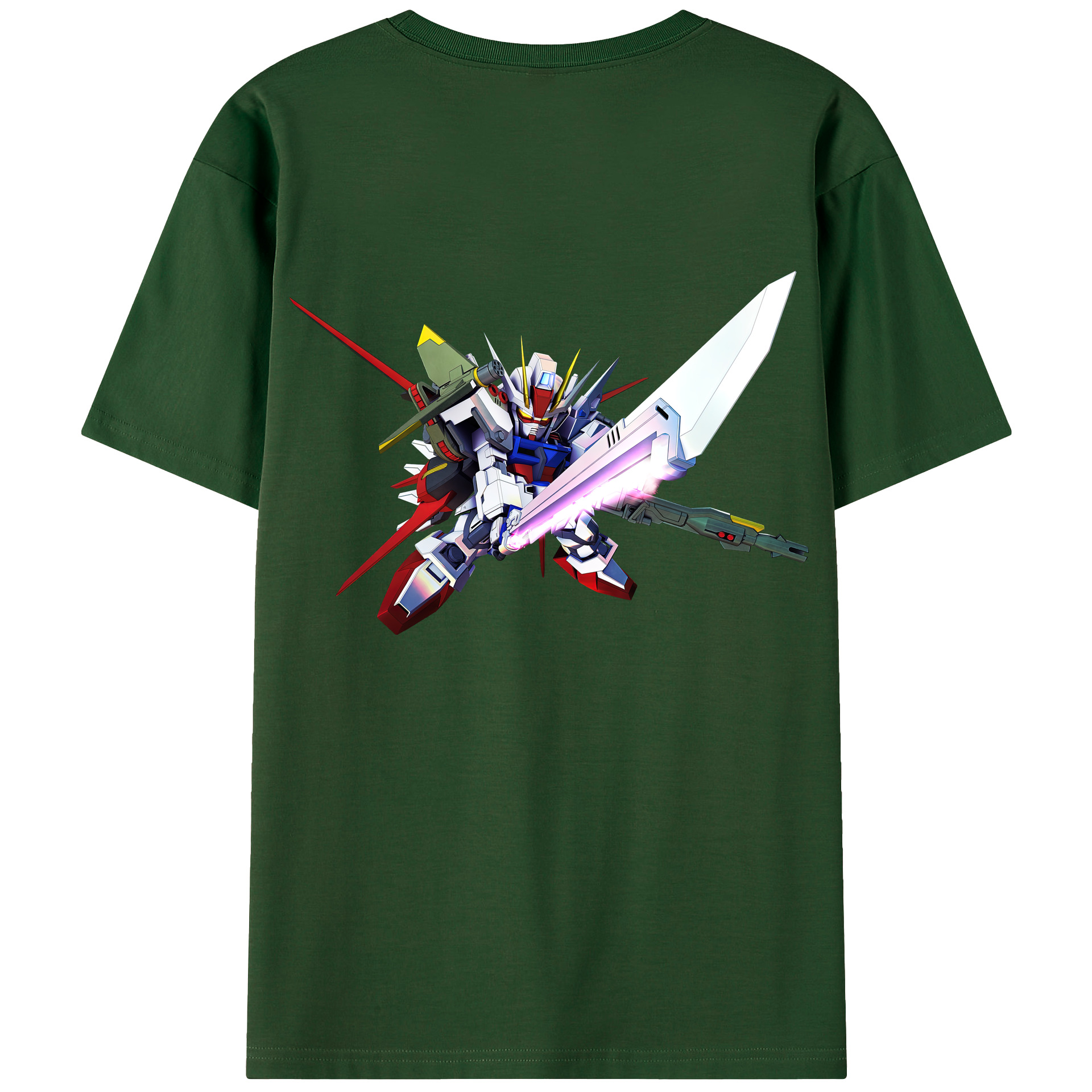 （画像用） 機動戦士ガンダム Mobile Suit Gundam 綿100％半袖Tシャツ（背面プリント）